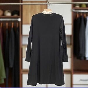 Nik and Nash Elegant Black Long Sleeve Midi Dress